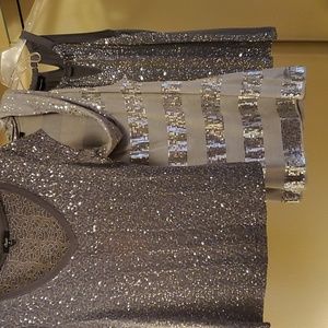3 sparkly tops sz sm